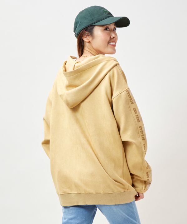 SURF＆Palms Men's Faux Suede Zip Up Hoodie