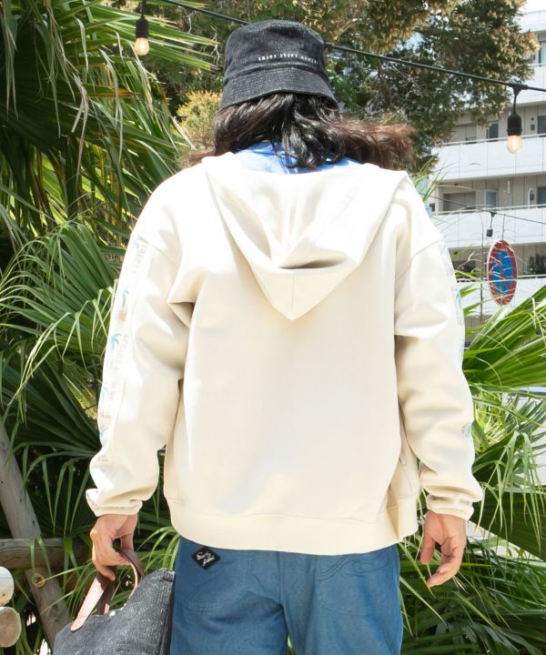 SURF＆Palms Men's Faux Suede Zip Up Hoodie