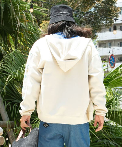 SURF＆Palms Men's Faux Suede Zip Up Hoodie