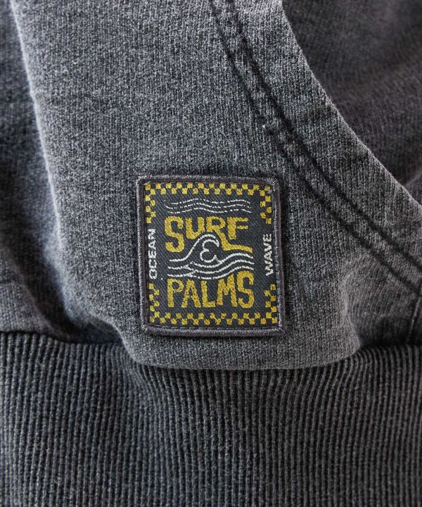 SURF＆Palms Embroidered Zip Up Hoodie