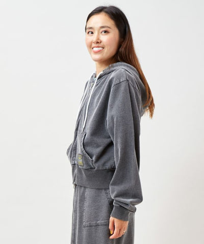 SURF＆Palms Embroidered Zip Up Hoodie