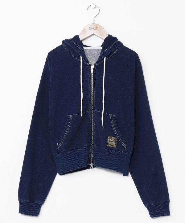 SURF＆Palms Embroidered Zip Up Hoodie