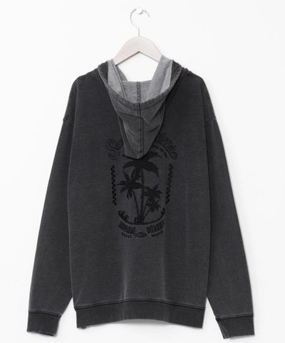 SURF＆Palms Men's Embroidered Hoodie