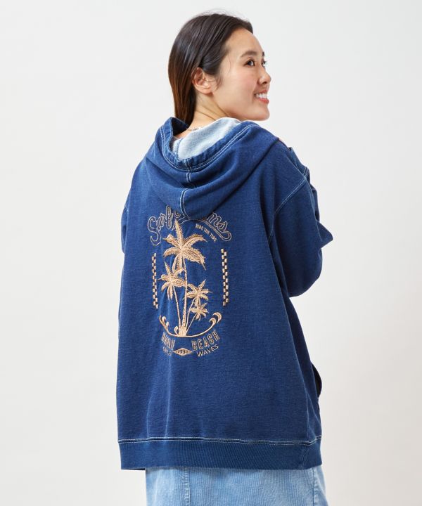 Sudadera con capucha bordada SURF&Palms para hombre