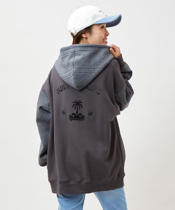 SURF＆Palms Men's Active Zip Up Hoodie