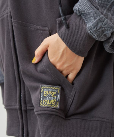 SURF＆Palms Men's Active Zip Up Hoodie