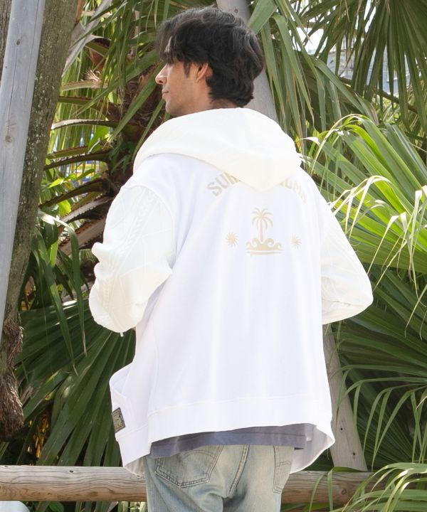 SURF＆Palms Men's Active Zip Up Hoodie