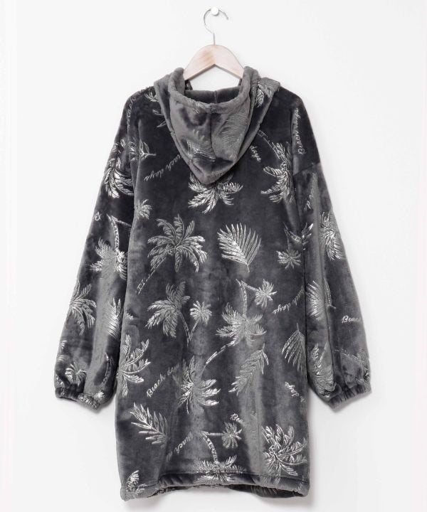 Luxury Palm Tree Print Lounge Long Cardigan