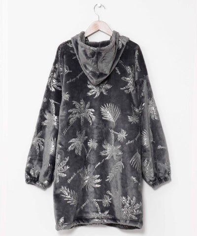 Luxury Palm Tree Print Lounge Long Cardigan