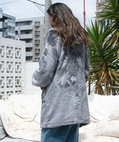 Luxury Palm Tree Print Lounge Long Cardigan