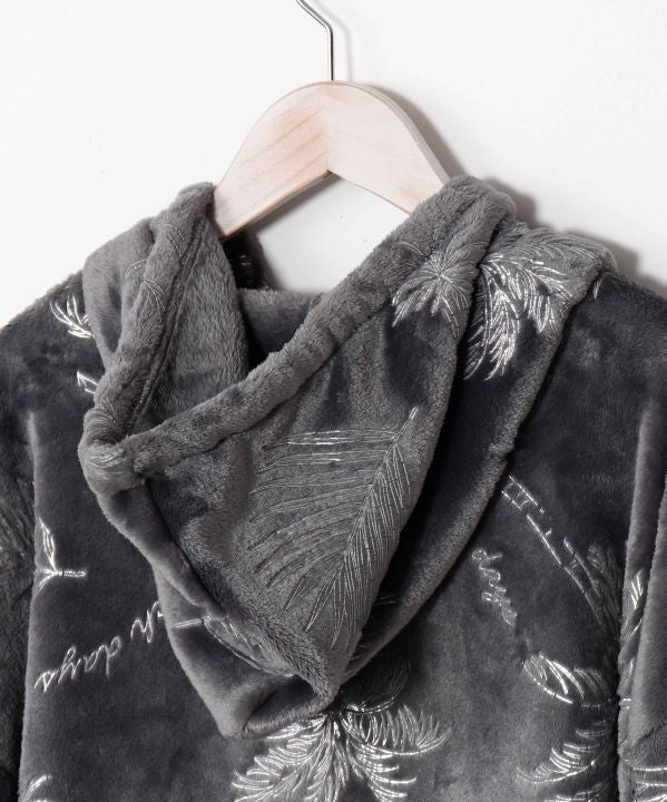 Luxury Palm Tree Print Lounge Long Cardigan