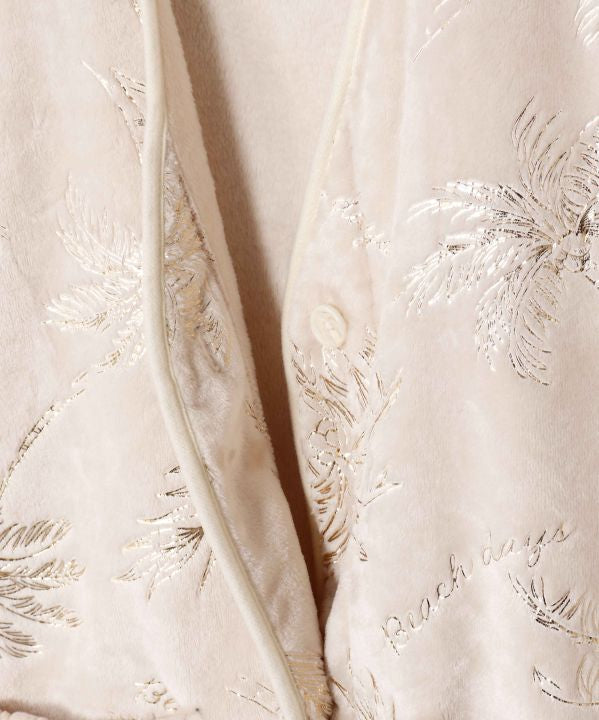 Luxury Palm Tree Print Lounge Long Vest