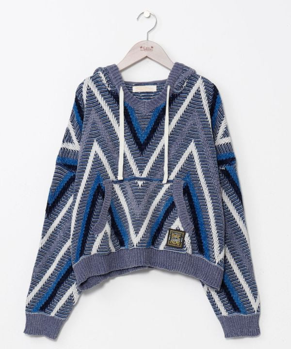 SURF＆Palms Hooded Knit Pullover