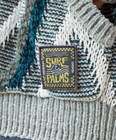 SURF＆Palms Hooded Knit Pullover