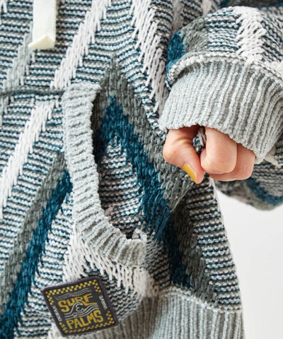 SURF＆Palms Hooded Knit Pullover