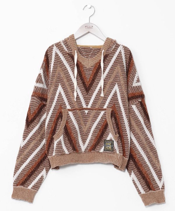 SURF＆Palms Hooded Knit Pullover