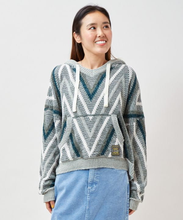 SURF＆Palms Hooded Knit Pullover