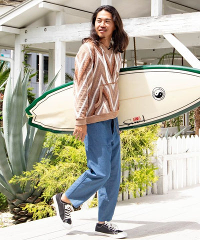 SURF＆Palms Men's Hooded Knit Pullover