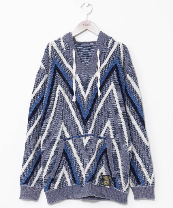 SURF＆Palms Men's Hooded Knit Pullover