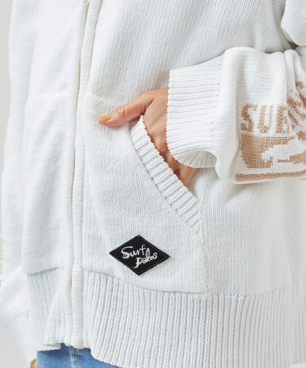SURF＆Palms Soft Knit Zip Up Hoodie
