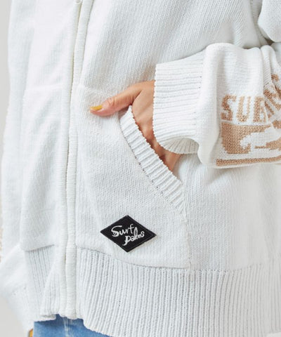 SURF＆Palms Soft Knit Zip Up Hoodie
