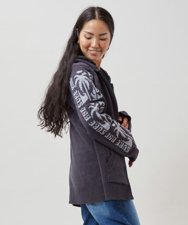 SURF＆Palms Soft Knit Zip Up Hoodie