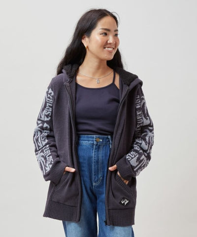 SURF＆Palms Soft Knit Zip Up Hoodie