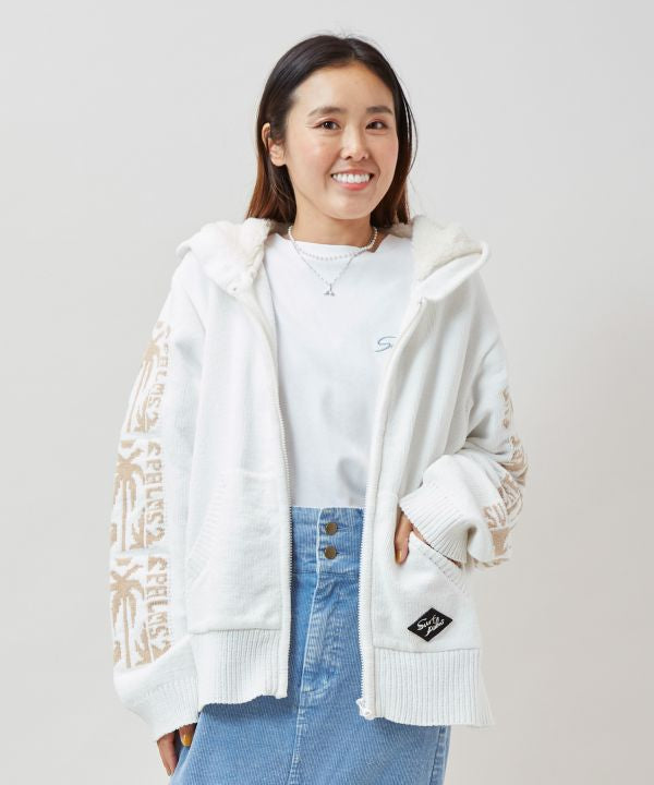 SURF＆Palms Soft Knit Zip Up Hoodie