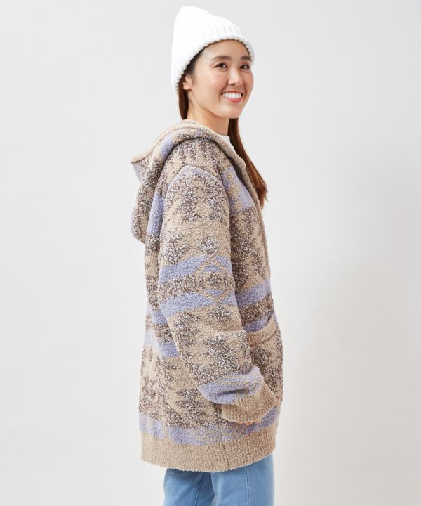 SURF＆Palms Zip Up Knit Cardigan