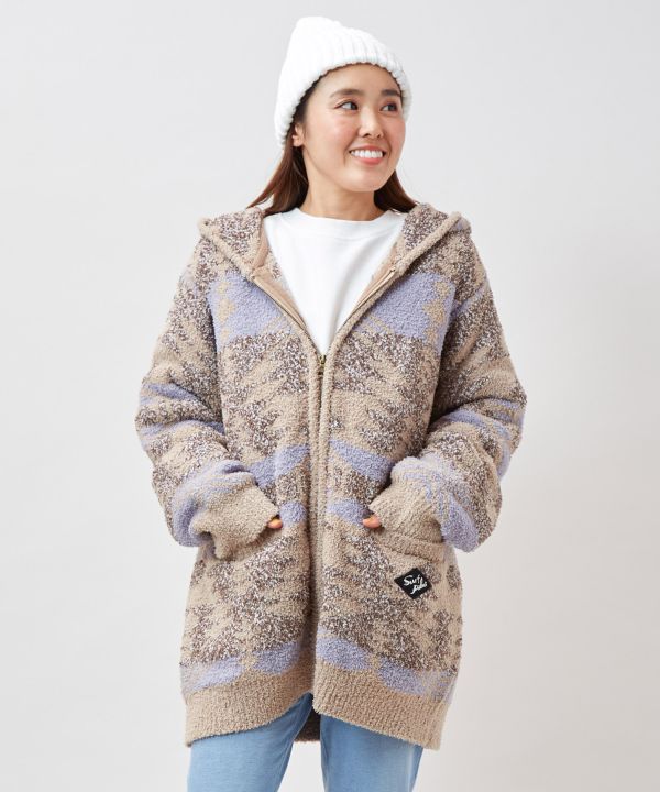 SURF＆Palms Zip Up Knit Cardigan