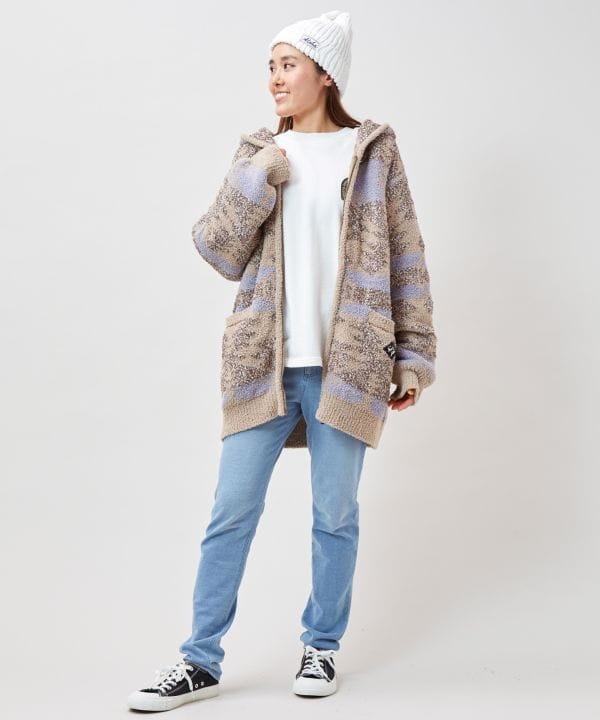SURF＆Palms Zip Up Knit Cardigan