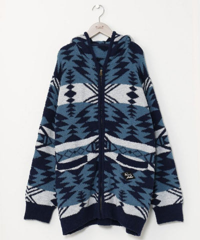 SURF＆Palms Zip Up Knit Cardigan
