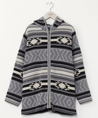 Geom Pattern Chenille Knit Jacket for Men