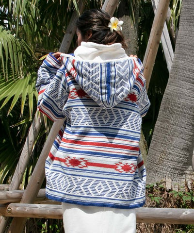 Geometric Pattern Chenille Knit Jacket