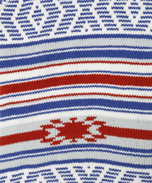 Geometric Pattern Chenille Knit Jacket