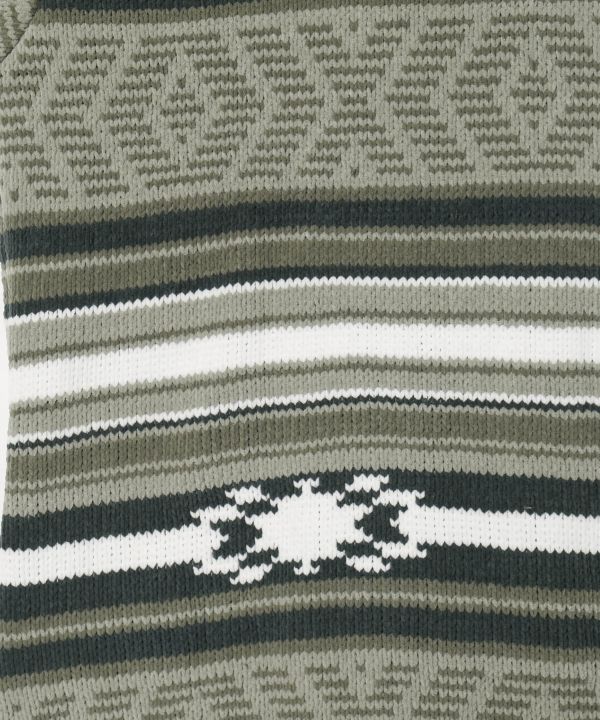 Geometric Pattern Chenille Knit Jacket