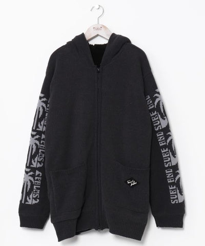 SURF＆Palms Men's Zip Up Knit Hoodie