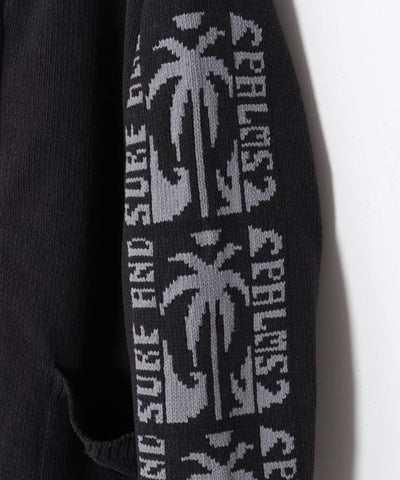 SURF＆Palms Men's Zip Up Knit Hoodie