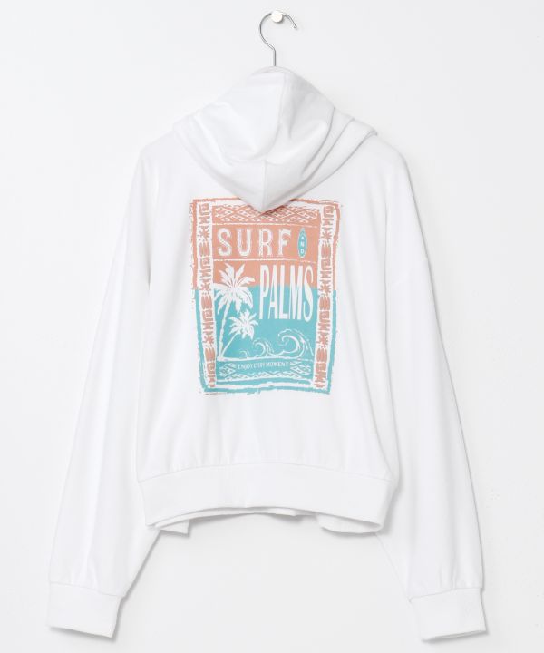 SURF＆Palms Puff Print Hoodie