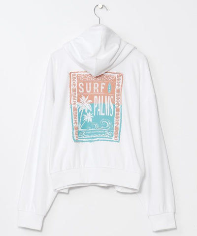 SURF＆Palms Puff Print Hoodie