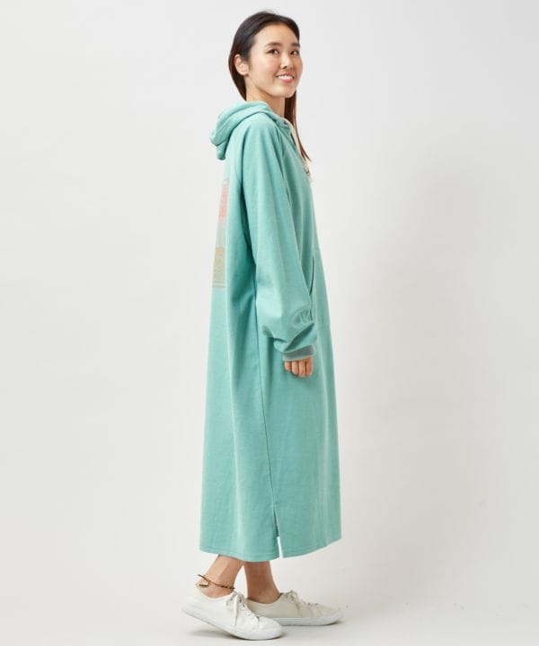 SURF＆Palms Puff Print Hoodie Dress