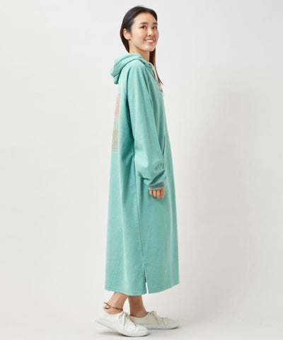 SURF＆Palms Puff Print Hoodie Dress