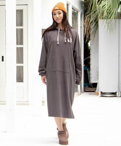SURF＆Palms Puff Print Hoodie Dress