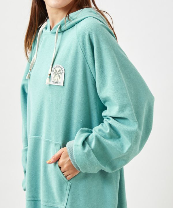 SURF＆Palms Puff Print Hoodie Dress