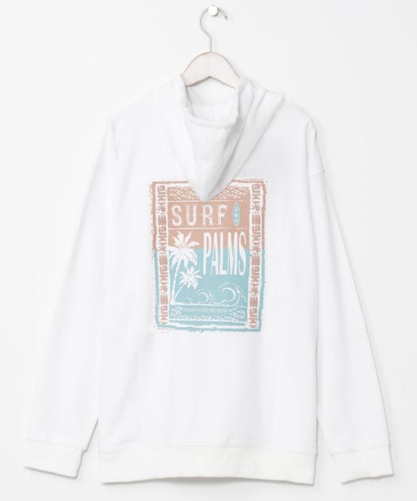 SURF＆Palms Men's Puff Print Hoodie