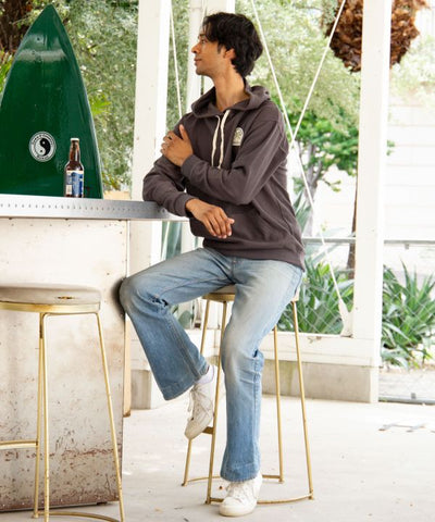 SURF＆Palms Men's Puff Print Hoodie