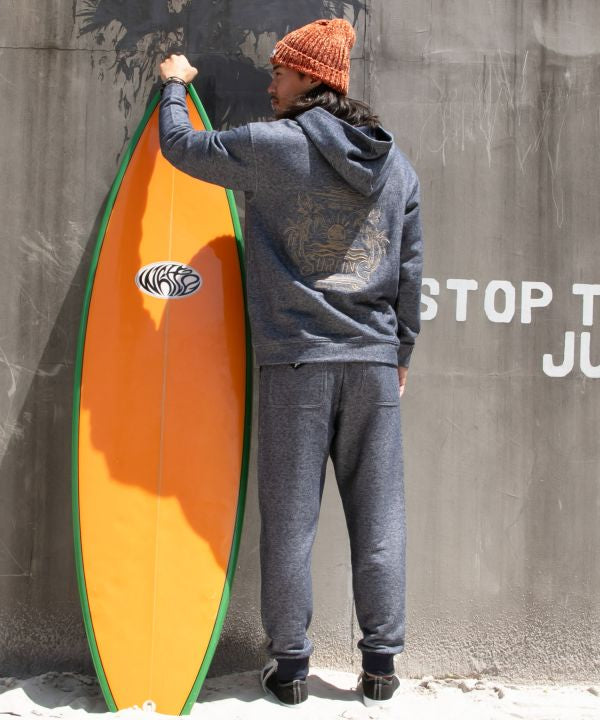 SURF＆Palms Men's Embroidered Hoodie