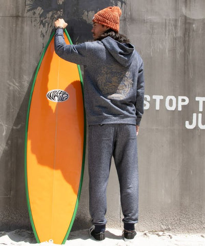 SURF＆Palms Men's Embroidered Hoodie