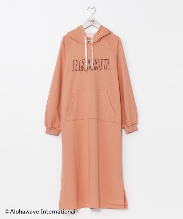 ALOHA MAPUA Embroidered Hoodie Dress