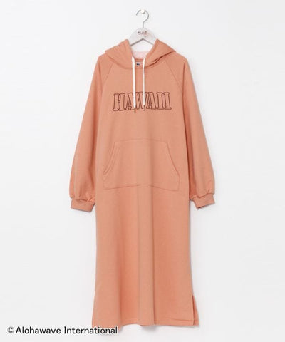 ALOHA MAPUA Embroidered Hoodie Dress